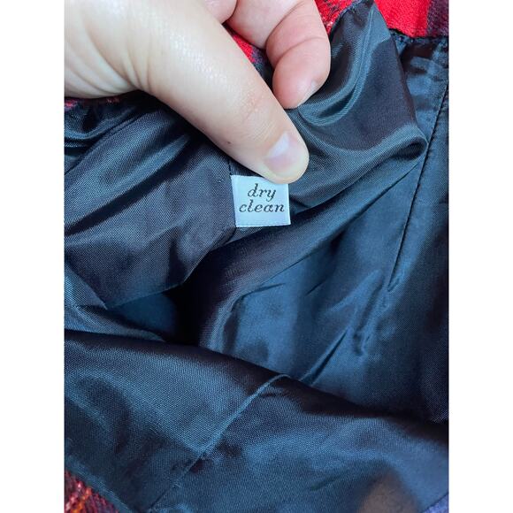 Vintage 70s Pendleton Red Plaid Royal Stewart Tartan Midi Skirt sz 12 - Picture 7 of 7